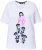 Ulla Popken Flocked Short Sleeve Graphic Tee Snow White - Печатни тениски за жени - 
