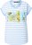 Ulla Popken Striped Short Sleeve Citrus Graphic Tee Light Blue - Печатни тениски за жени - 