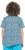Ulla Popken Floral Pointed Hem Short Sleeve Tee Deep Aqua - Печатни тениски за жени - 