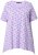 Ulla Popken Palm Tree Print Pointed Hem Tee Lavender - Печатни тениски за жени - 