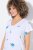 Ulla Popken Cross Stitch Short Sleeve Tee Snow White - Печатни тениски за жени - Дамски тениски с щампи