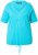 Ulla Popken Ride The Wave Short Sleeve V-Neck Graphic Tee Deep Aqua - Печатни тениски за жени - 