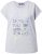 Ulla Popken Long Beach Lettering Cap Sleeve Tee Light Grey Melange - Печатни тениски за жени - 