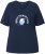 Ulla Popken Shell Picker Club Short Sleeve Graphic Tee Navy - Печатни тениски за жени - 