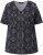 Ulla Popken Snake Print V-Neck Tee Graphite Grey - Печатни тениски за жени - 