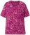 Ulla Popken Abstract Animal Print Short Sleeve Tee Magnolia Red - Печатни тениски за жени - 