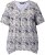 Ulla Popken Half-sleeve A-line V-neck Pointed Hem Animal Pattern T-shirt Moss - Печатни тениски за жени - 
