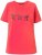 Ulla Popken Bow Short Sleeve Graphic Tee Light Red - Печатни тениски за жени - 