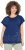 Ulla Popken Textured Paisley Motif Cap Sleeve Tee Navy - Печатни тениски за жени - 