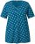 Ulla Popken Tile Print Short Sleeve Pleated Tee Teal - Печатни тениски за жени - 