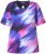 Ulla Popken Cutout Abstract Print Short Sleeve Tee Ink Blue - Печатни тениски за жени - 