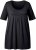 Ulla Popken Essential Front Pleat Tee Black - Тениски - 