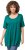 Ulla Popken Essential Front Pleat Tee Dark Emerald - Тениски - 