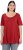 Ulla Popken Essential Front Pleat Tee Poppy - Тениски - 