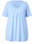 Ulla Popken Essential Front Pleat Tee Light Blue - Тениски - 
