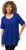 Ulla Popken Essential Front Pleat Tee Cobalt Blue - Тениски - 