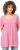 Ulla Popken Essential Front Pleat Tee Light Pink - Тениски - 
