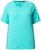 Ulla Popken Piping Accent Functional UVP 50+ Stretch Knit Top Aqua Green - Тениски - 