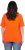 Ulla Popken Piping Accent Functional UVP 50+ Stretch Knit Top Orange Red - Тениски - 