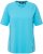 Ulla Popken Piping Accent Functional UVP 50+ Stretch Knit Top Bright Turquoise - Тениски - 