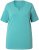 Ulla Popken Essential Notch Neck Stretch Tee Pale Green - Тениски - 