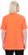 Ulla Popken Essential Notch Neck Stretch Tee Coral Pink - Тениски - 