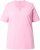 Ulla Popken Essential Notch Neck Stretch Tee Pink - Тениски - 