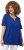 Ulla Popken Essential Notch Neck Stretch Tee Cobalt Blue - Тениски - 