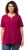 Ulla Popken Essential Notch Neck Stretch Tee Magnolia Red - Тениски - 