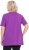 Ulla Popken Essential Notch Neck Stretch Tee Purple - Тениски - 