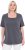 Ulla Popken Essential Square Neck Stretch Tee Graphite Grey - Тениски - 