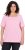 Ulla Popken Essential Square Neck Stretch Tee Pink - Тениски - 