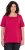Ulla Popken Essential Square Neck Stretch Tee Dark Raspberry - Тениски - 