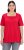 Ulla Popken Essential Square Neck Stretch Tee Red - Тениски - 