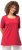 Ulla Popken Essential Square Neck Stretch Tee Dark Pink - Тениски - 