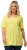 Ulla Popken Essential Square Neck Stretch Tee Lemon Yellow - Тениски - 