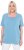Ulla Popken Essential Square Neck Stretch Tee Light Teal - Тениски - 