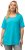 Ulla Popken Essential Square Neck Stretch Tee Deep Aqua - Тениски - 