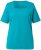 Ulla Popken Essential Square Neck Stretch Tee Teal - Тениски - 
