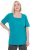 Ulla Popken Essential Square Neck Stretch Tee Green Emerald - Тениски - 