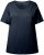 Ulla Popken Double Layer Rounded V-Neck Slim Fit Tee Navy Blue - Тениски - 