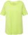 Ulla Popken Double Layer Rounded V-Neck Slim Fit Tee Lime Green - Тениски - 