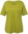 Ulla Popken Double Layer Rounded V-Neck Slim Fit Tee Apple Green - Тениски - 