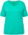 Ulla Popken Double Layer Rounded V-Neck Slim Fit Tee Turquioise Green - Тениски - 