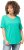 Ulla Popken Double Layer Rounded V-Neck Slim Fit Tee Turquioise Green - Тениски - 
