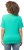 Ulla Popken Double Layer Rounded V-Neck Slim Fit Tee Turquioise Green - Тениски - 