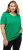 Ulla Popken Double Layer Rounded V-Neck Slim Fit Tee Green Emerald - Тениски - 