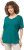 Ulla Popken Double Layer Rounded V-Neck Slim Fit Tee Dark Emerald - Тениски - 