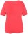 Ulla Popken Double Layer Rounded V-Neck Slim Fit Tee Dark Coral - Тениски - 