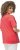 Ulla Popken Double Layer Rounded V-Neck Slim Fit Tee Dark Coral - Тениски - 